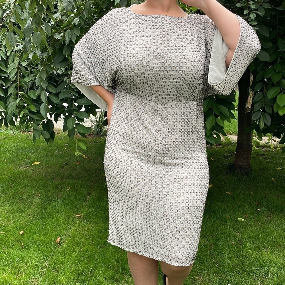 ASOS RED CARPET 16 Sequin Grid Kimono Midi Dress - Picture 10 of 13